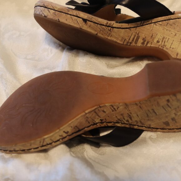 BOC DALY black flower women’s Wedge sandals, size 8, medium width - Picture 6 of 10